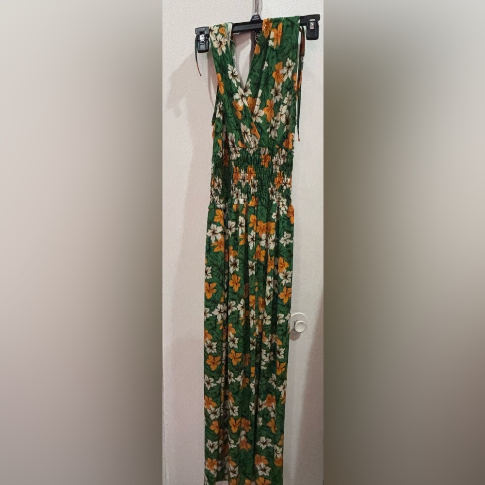 Floral Green Maxi Dress